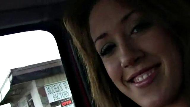 Naughty brunette teen playing