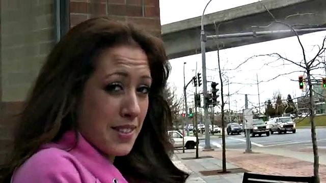 Naughty brunette teen playing