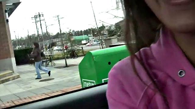 Naughty brunette teen playing