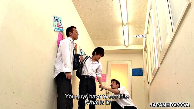 Satsuki Kirioka gets three cocks in her pussy