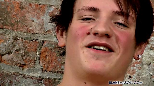 James Lain strokes his cock and shoots a load