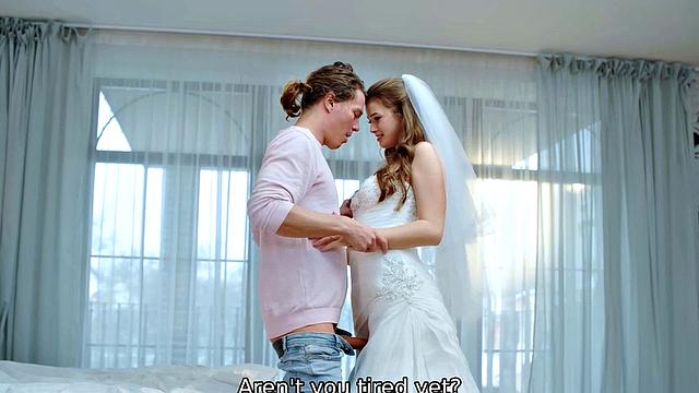 VIP4K. Olivia Sparkle in a wedding dress caught on camera fucking