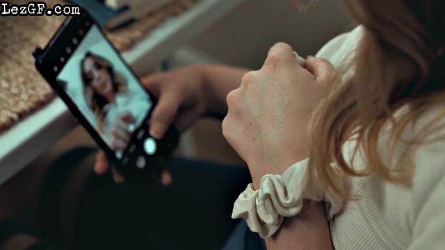 Horny MILF licking petite wet cunt