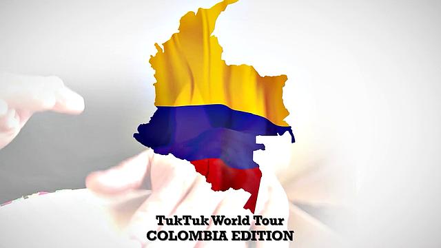 Колумбийка с аппетитной попкой жёстко трахается раком с тату парнем.