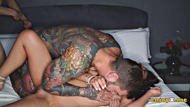 Wow, Apolonia Lapiedra gets wet from two boys in a crazy threesome - porn at its best!