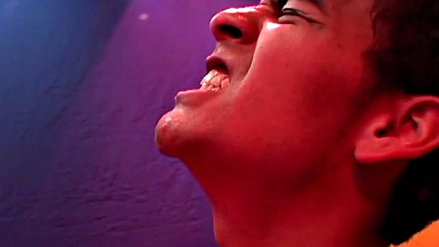 This kinky leather and bondage scene features young Damian in the dominant role, with skinny and smooth Cristobal in submission. ties the boy to a bed, and plays with his cock, while making the hooded bottom suck his dick.