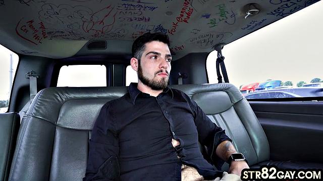 Straight guy finds out van rides come with an unexpected backdoor bonus
