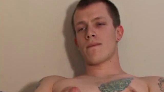 This time it's just Shane and an anal probing sex toy. Shane raises his knees to his shoulders and begins self-penetration pleasure. His cock hardens and he goes to town stroking it until he can't hold back any more and shoots his cum load.