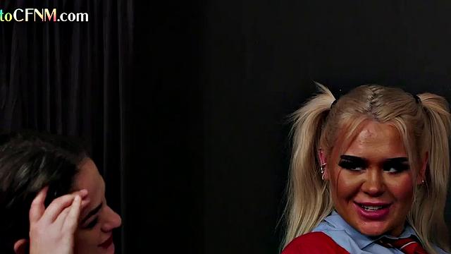 CFNM femdoms on college suck professor's in 3some