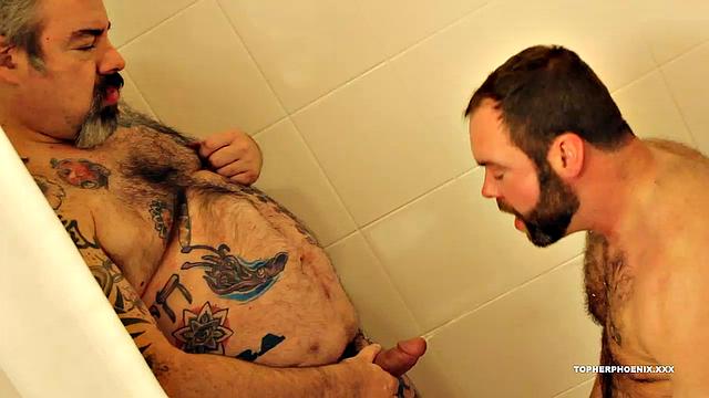 Daddy Zev returns for this wet and wild bareback and piss scene with Topher Phoenix. It's been a while and Zev is ready to open up Topher's tight.