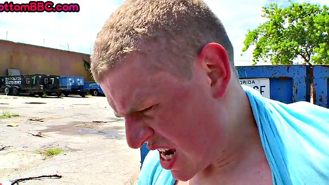 Outdoor black picked up and drilled in public sex