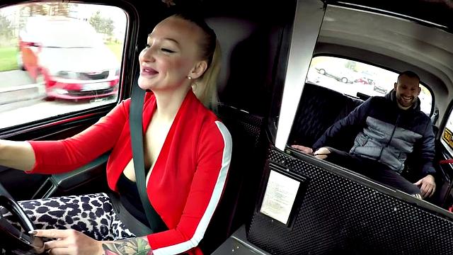 European cabbie sucking and riding hard dick