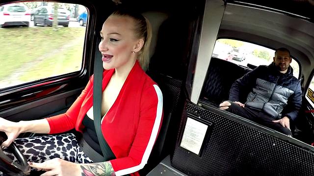 European cabbie sucking and riding hard dick