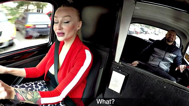 European cabbie sucking and riding hard dick