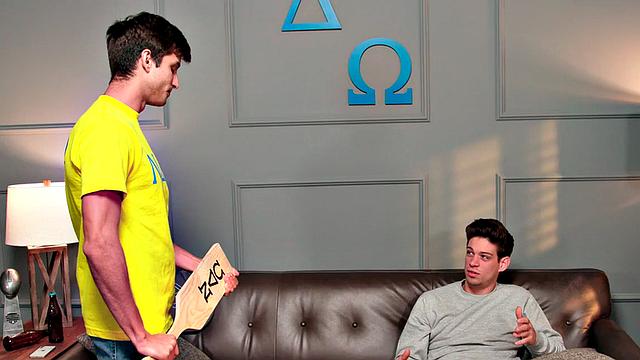 Skinny hairy stud barebacked by cock in doggy style