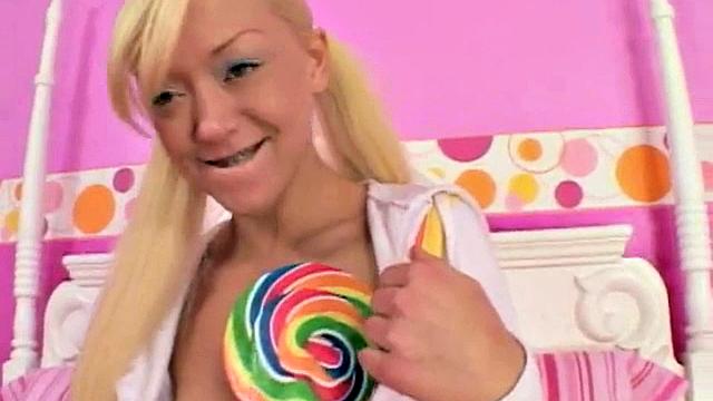 Lil Lexy Masturbates with Lollipop