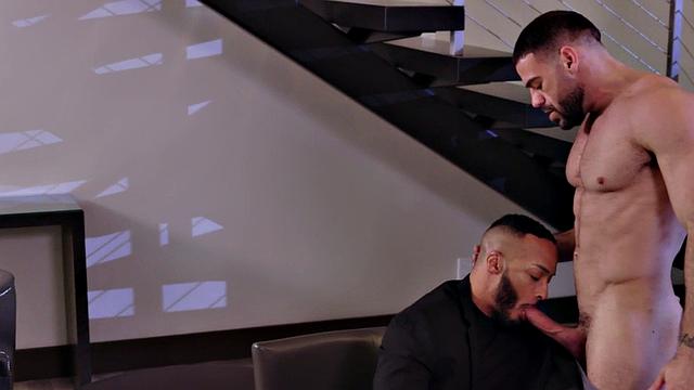 Black gay fucks black stud in asshole doggystyle