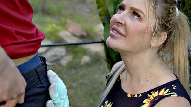 Curvy Cougar got facefucked and doggystyled outdoors