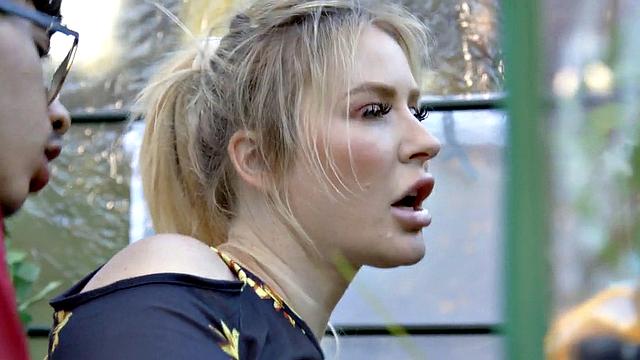 Curvy Cougar got facefucked and doggystyled outdoors