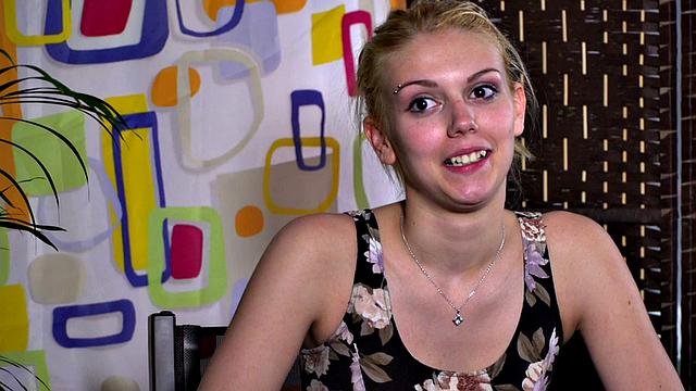 Public BDSM anal babe fucked and facialized in front of voyeurs