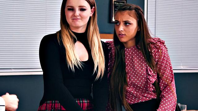 Lesbian classroom with MILF teacher and babes