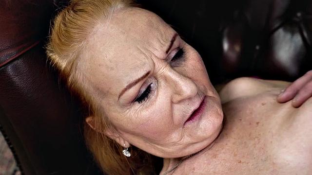 Lusty Grandma gets fucked by neighbor in greedy cunt