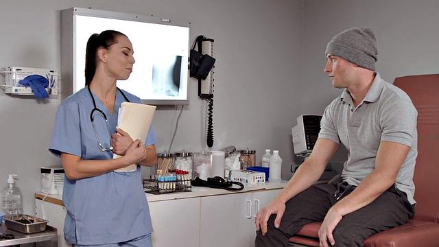 Beautiful nurse nailed by patient