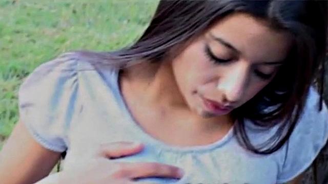 Little Lupe rubbing and fingering her pussy