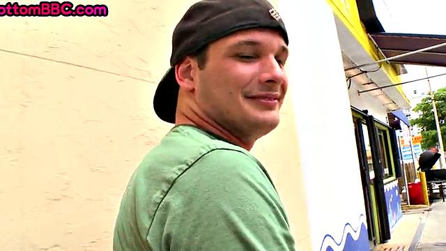 Black thug picked up and assfucked outside in public