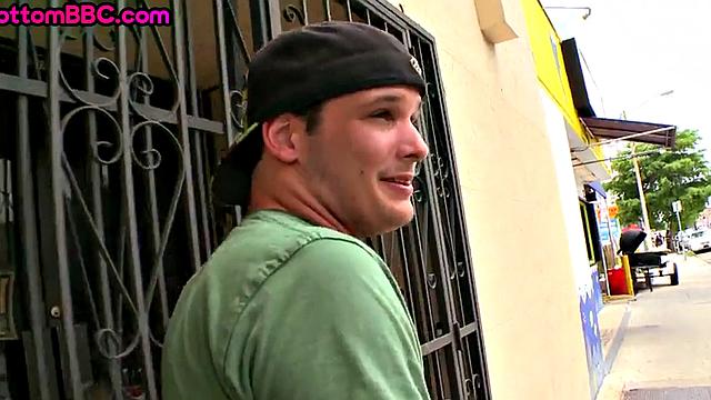 Black thug picked up and assfucked outside in public