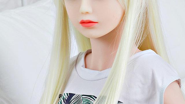 Blonde Mini Love Doll with hot big tits for Doggystyle