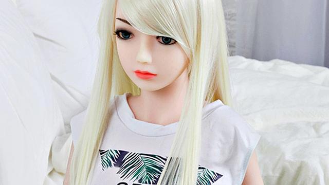 Blonde Mini Love Doll with hot big tits for Doggystyle