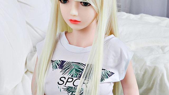 Blonde Mini Love Doll with hot big tits for Doggystyle