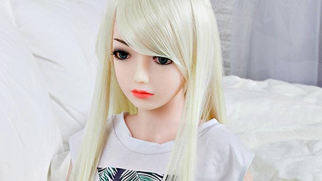 Blonde Mini Love Doll with hot big tits for Doggystyle