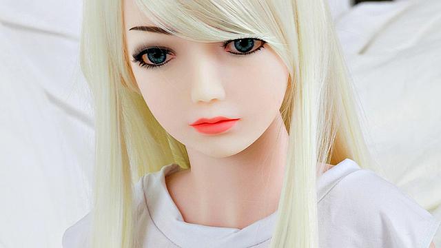 Blonde Mini Love Doll with hot big tits for Doggystyle