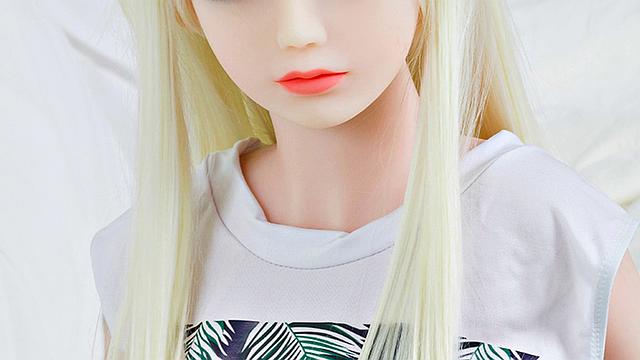 Blonde Mini Love Doll with hot big tits for Doggystyle