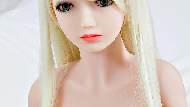 Blonde Mini Love Doll with hot big tits for Doggystyle