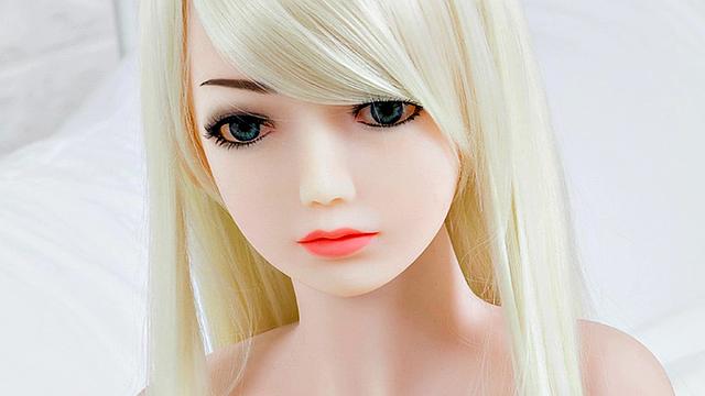 Blonde Mini Love Doll with hot big tits for Doggystyle