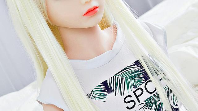 Blonde Mini Love Doll with hot big tits for Doggystyle