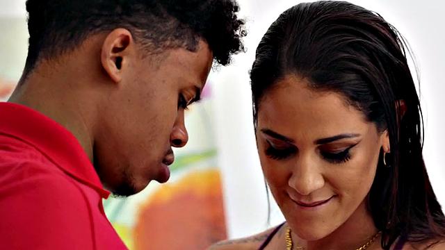 Kinky tattooed MILF gets her holes stretched by a short BBC after a wild gag session