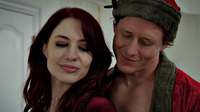 Cuckold Xmas sex with redhead wife