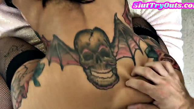 Voyeur cuckquean helps hubby choose goth slut