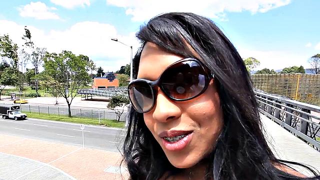 Hot Latina in braces takes it in the ass like a champ in hotel room