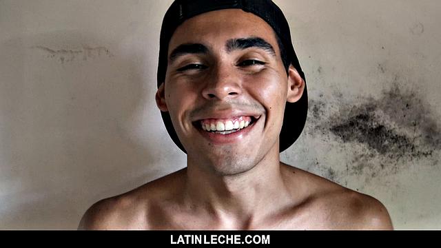Horny cameraman pays Latin stud to stroke, suck, and take cock