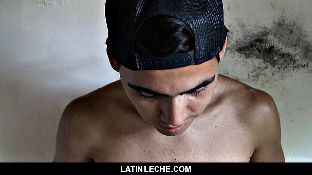Horny cameraman pays Latin stud to stroke, suck, and take cock