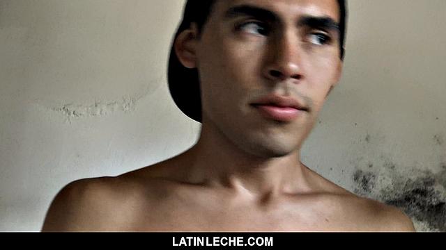 Horny cameraman pays Latin stud to stroke, suck, and take cock