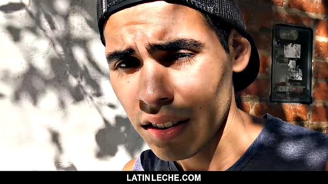 Horny cameraman pays Latin stud to stroke, suck, and take cock