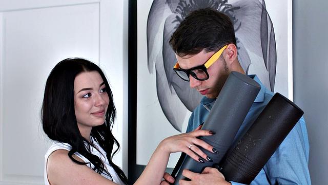 Teens Shelley and Emily Please a Guy