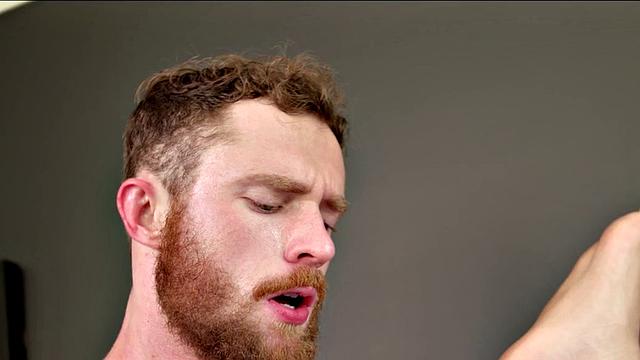 Seduced tattoo stud barebacked by hunky ginger for cumshot