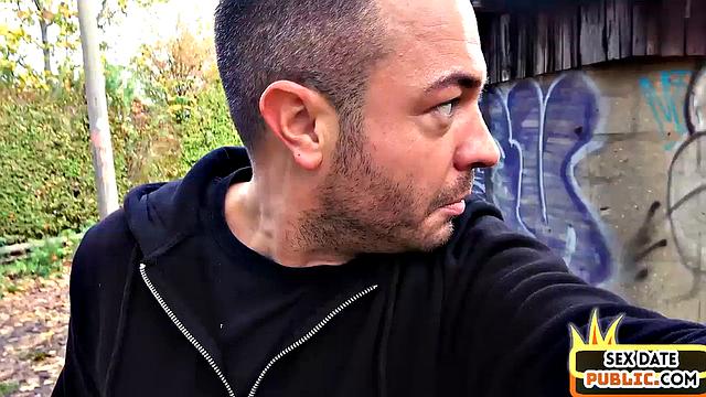 German mature lady POV fucked outdoor by sex date
